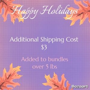 Holiday Themed Shipping Cost Notice